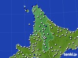 道北のアメダス実況(風向・風速)(2020年04月09日)