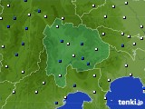 山梨県のアメダス実況(風向・風速)(2020年04月09日)