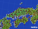 中国地方のアメダス実況(日照時間)(2020年04月10日)