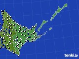 道東のアメダス実況(風向・風速)(2020年04月10日)