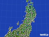 東北地方のアメダス実況(気温)(2020年04月12日)
