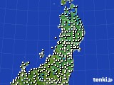 2020年04月12日の東北地方のアメダス(気温)