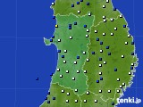 秋田県のアメダス実況(風向・風速)(2020年04月13日)