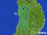 2020年04月13日の秋田県のアメダス(風向・風速)