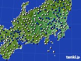 関東・甲信地方のアメダス実況(風向・風速)(2020年04月14日)
