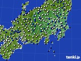 関東・甲信地方のアメダス実況(風向・風速)(2020年04月16日)