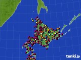 北海道地方のアメダス実況(日照時間)(2020年04月17日)