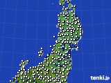 2020年04月17日の東北地方のアメダス(風向・風速)