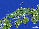 2020年04月17日の中国地方のアメダス(風向・風速)