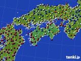 四国地方のアメダス実況(日照時間)(2020年04月18日)
