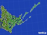 道東のアメダス実況(風向・風速)(2020年04月18日)