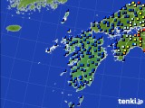 九州地方のアメダス実況(日照時間)(2020年04月19日)