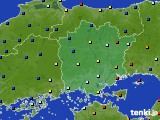 岡山県のアメダス実況(日照時間)(2020年04月19日)