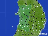 秋田県のアメダス実況(降水量)(2020年04月20日)