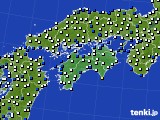 四国地方のアメダス実況(風向・風速)(2020年04月20日)