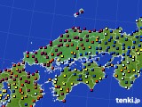 中国地方のアメダス実況(日照時間)(2020年04月21日)