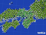 2020年04月21日の近畿地方のアメダス(風向・風速)