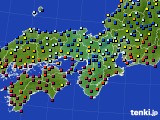 2020年04月22日の近畿地方のアメダス(日照時間)