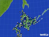 北海道地方のアメダス実況(風向・風速)(2020年04月22日)