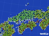 中国地方のアメダス実況(日照時間)(2020年04月23日)