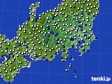 関東・甲信地方のアメダス実況(風向・風速)(2020年04月24日)
