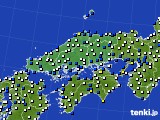2020年04月24日の中国地方のアメダス(風向・風速)
