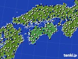 四国地方のアメダス実況(風向・風速)(2020年04月24日)