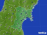 宮城県のアメダス実況(風向・風速)(2020年04月24日)