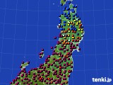 2020年04月25日の東北地方のアメダス(日照時間)