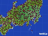 関東・甲信地方のアメダス実況(日照時間)(2020年04月25日)