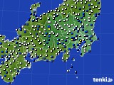 関東・甲信地方のアメダス実況(風向・風速)(2020年04月25日)