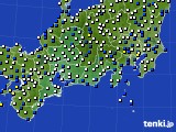 東海地方のアメダス実況(風向・風速)(2020年04月25日)