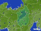 滋賀県のアメダス実況(風向・風速)(2020年04月25日)