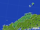 島根県のアメダス実況(風向・風速)(2020年04月25日)