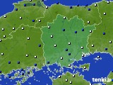 岡山県のアメダス実況(風向・風速)(2020年04月25日)