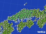 2020年04月28日の中国地方のアメダス(風向・風速)