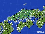 中国地方のアメダス実況(風向・風速)(2020年04月30日)