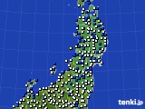 東北地方のアメダス実況(風向・風速)(2020年05月02日)