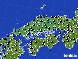 中国地方のアメダス実況(風向・風速)(2020年05月06日)