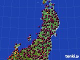 2020年05月08日の東北地方のアメダス(日照時間)
