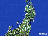 東北地方のアメダス実況(風向・風速)(2020年05月08日)