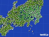 関東・甲信地方のアメダス実況(風向・風速)(2020年05月08日)