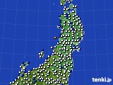 東北地方のアメダス実況(風向・風速)(2020年05月10日)