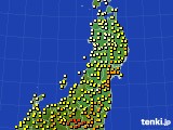 2020年05月11日の東北地方のアメダス(気温)