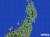 東北地方のアメダス実況(風向・風速)(2020年05月12日)