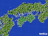 2020年05月12日の四国地方のアメダス(風向・風速)