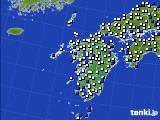 九州地方のアメダス実況(風向・風速)(2020年05月13日)