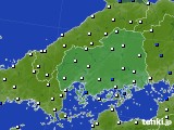 2020年05月13日の広島県のアメダス(風向・風速)