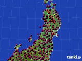 2020年05月14日の東北地方のアメダス(日照時間)