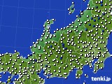 北陸地方のアメダス実況(風向・風速)(2020年05月18日)